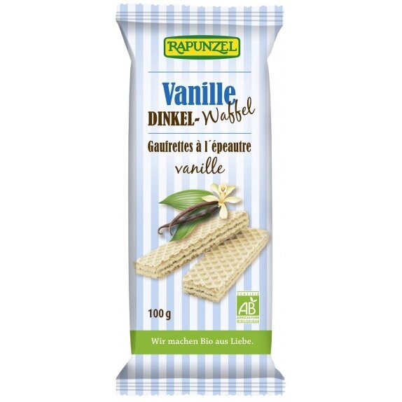 Wafle orkiszowe z nadzieniem waniliowym BIO 100 g Rapunzel cena 9,65zł