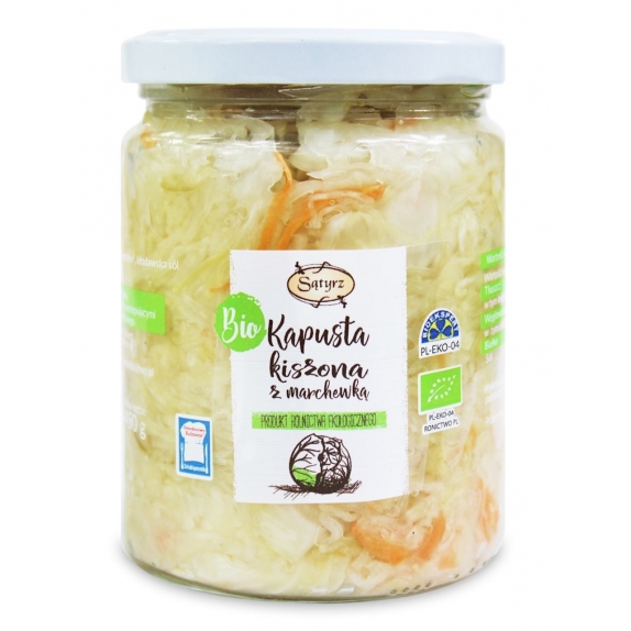 Kapusta kiszona z marchewką 450 g BIO Sątyrz cena €2,59