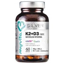 MyVita silver pure 100% witamina K2 MK-7 100 mcg + D3 2000 60 kapsułek PROMOCJA!