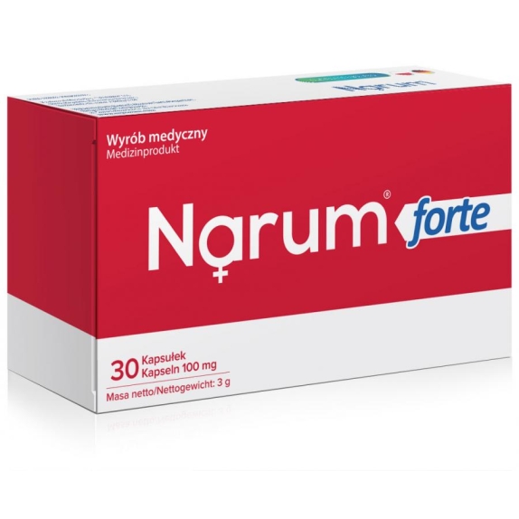 Narum forte 100 mg 30 kapsułek cena 14,01$