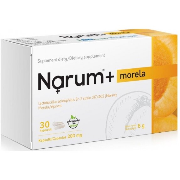 Narum + morela 200 mg 30 kapsułek cena 39,99zł