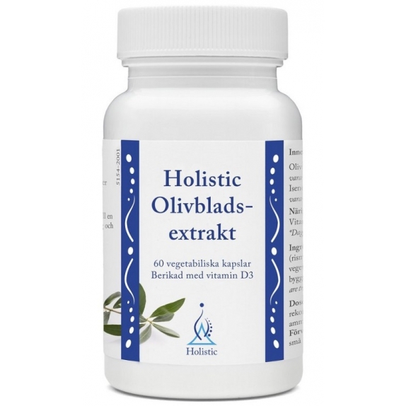 Holistic Olivbladsextrakt - Liście oliwne 60 kapsułek cena €31,48