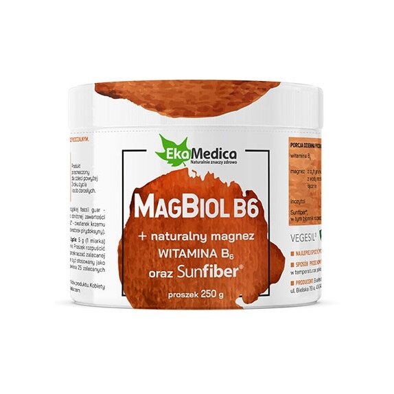 MagBiol B6 + naturalny magnez proszek 250 g EkaMedica cena 55,99zł