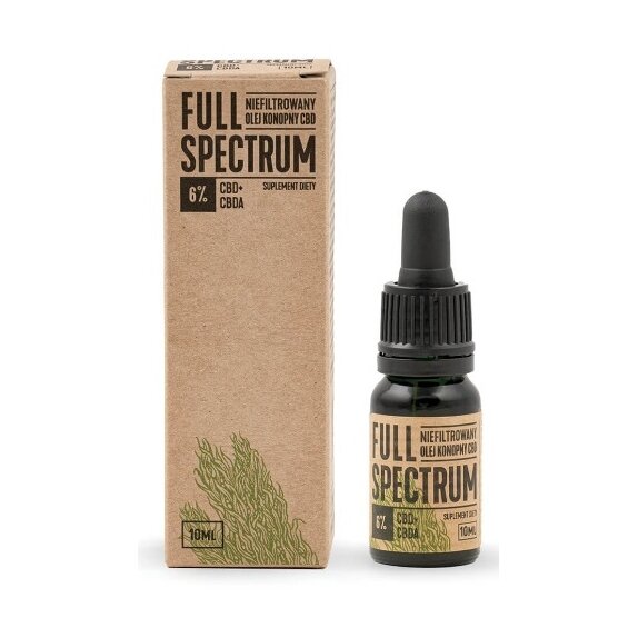 Niefiltrowany Olej konopny 6 % CBD + CBDA 10 ml Full Spectrum cena 116,99zł