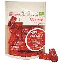 Krówki bezmleczne o smaku truskawkowym bez glutenu BIO 150 g Me Gusto