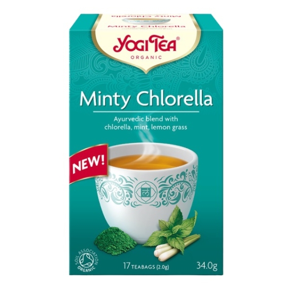 Herbata miętowa chlorella 17 saszetek BIO Yogi Tea  cena 13,50zł