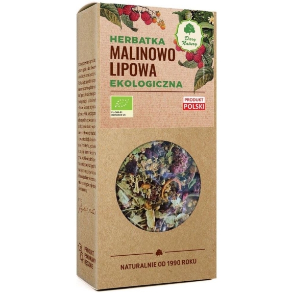 Herbata lipowo-malinowa 80 g BIO Dary Natury cena 26,05zł