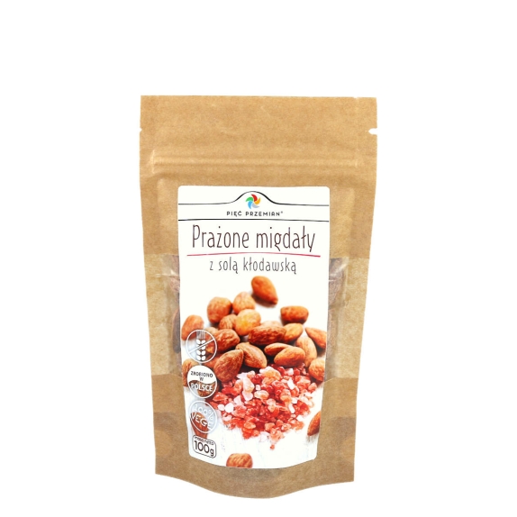 Migdały prażone z solą himalajską 100 g Pięć Przemian cena 9,99zł