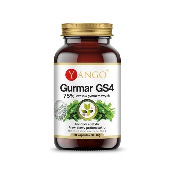Gurmar GS4® - 75% kwasów gymnemowych - 60 kapsułek Yango cena 44,90zł