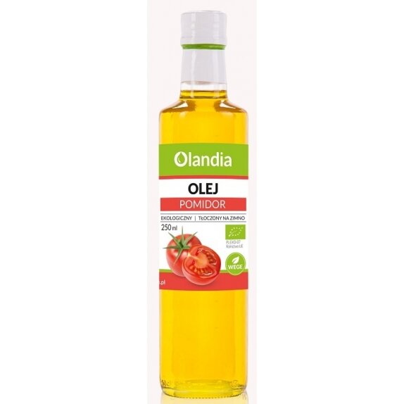 Olej słonecznikowy tłoczony na zimno z pomidorem BIO 250 ml Olandia cena 13,99zł