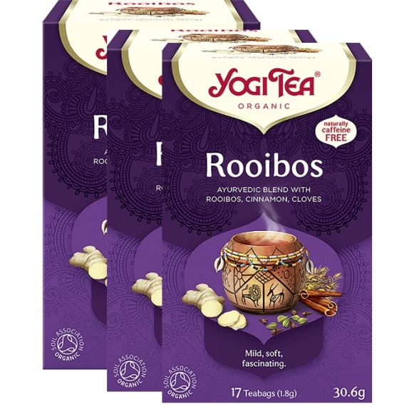 Herbata wykwintny rooibos 17 sasz.x1,8g 3 sztuki BIO Yogi Tea  cena 37,05zł