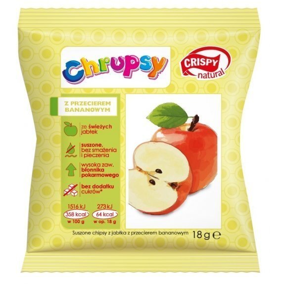 Chrupsy jabłko z bananem 18 g Crispy Natural cena 2,95zł