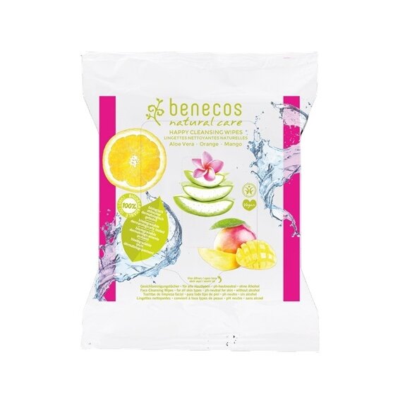 Naturalne wilgotne chusteczki oczyszczające Aloes&Mango&Pomarańcza 25 sztuk Benecos ECO cena 11,99zł