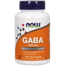 NOW Foods GABA 500 mg z Witaminą B6 100 kapsułek