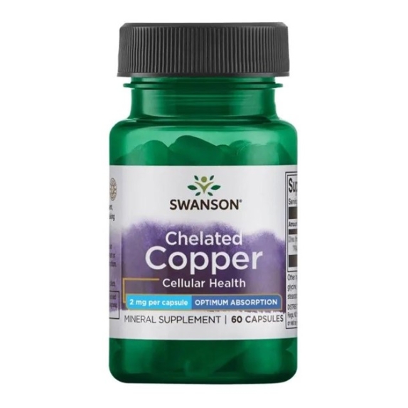 Swanson albion chelat miedzi 2 mg 60 kapsułek cena 11,90zł