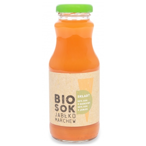Sok marchwiowo - jabłkowy NFC 250 ml BIO Owocowe Smaki cena 4,39zł