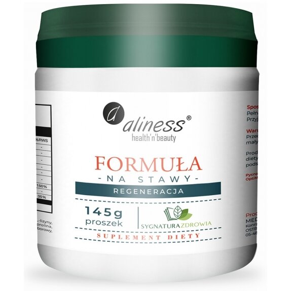 Aliness sygnatura zdrowia formuła na stawy regeneracja proszek 145 g cena 99,90zł