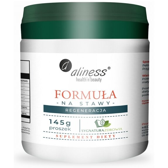 Aliness sygnatura zdrowia formuła na stawy regeneracja proszek 145 g cena 89,90zł