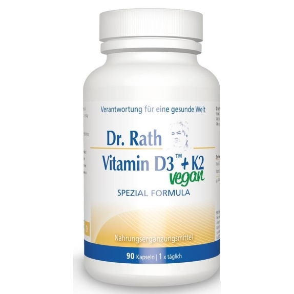 Dr Rath Vitamin D3 + K2 vegan 90 kapsułek cena 27,00$