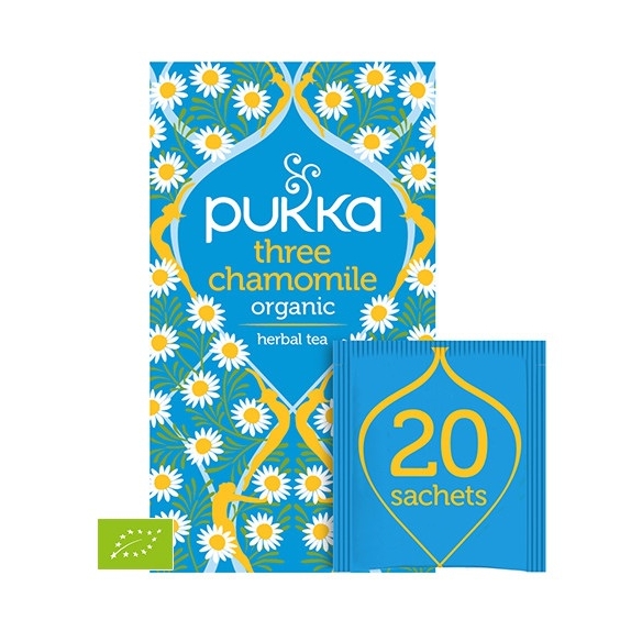 Pukka three chamomile 20 saszetek BIO cena 26,90zł