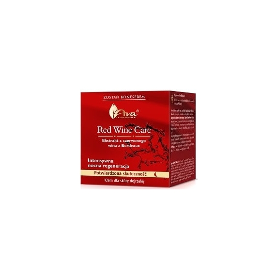 Ava Red Wine Care intensywna nocna regeneracja krem na noc dla skóry dojrzałej 50 ml cena 8,61$