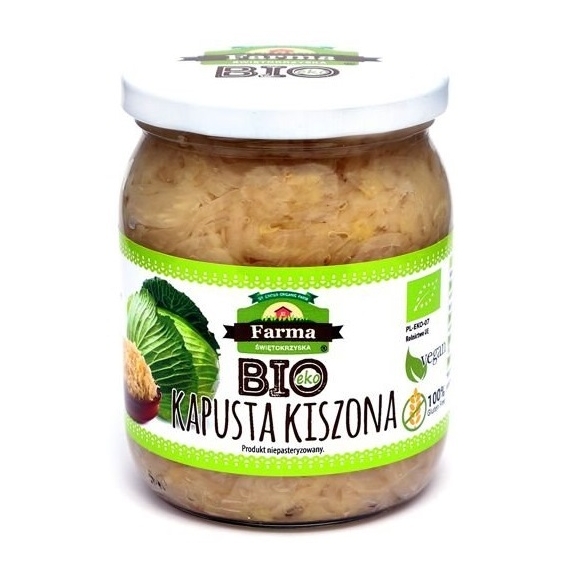 Kapusta kiszona bezglutenowa 480g (420g) BIO Farma Świętokrzyska cena €1,82