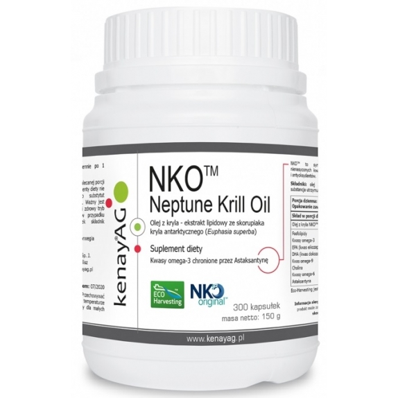 Olej z kryla NKO Neptune Krill Oil 300 kapsułek Kenay cena 123,66$