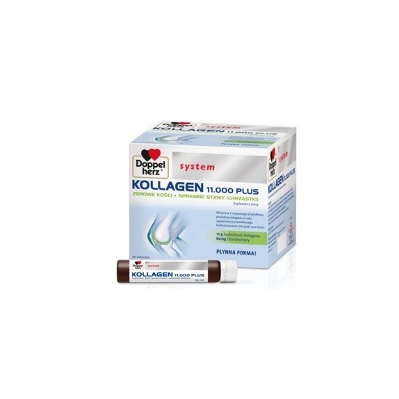 Doppelherz System Kollagen 11.000 PLUS 30 ampułek po 25 ml cena 132,00zł