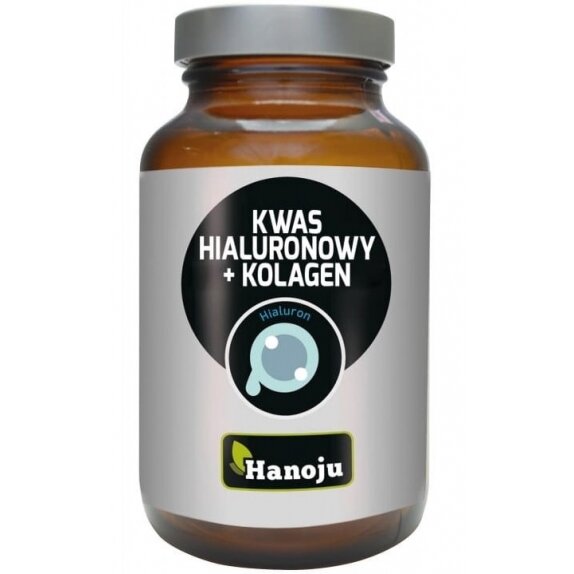 Hanoju Kwas hialuronowy + kolagen 500 mg 60 kapsułek cena 89,99zł