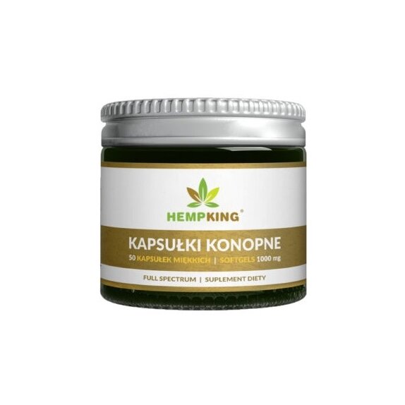 Kapsułki konopne 1000 mg 50 kapsułek Hempking cena 99,90zł