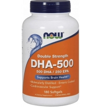 DHA 500 mg 180 kapsułek NOW Foods