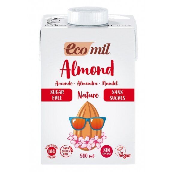 Napój migdałowy niesłodzony bezglutenowy BIO 500 ml Ecomil cena 7,09zł