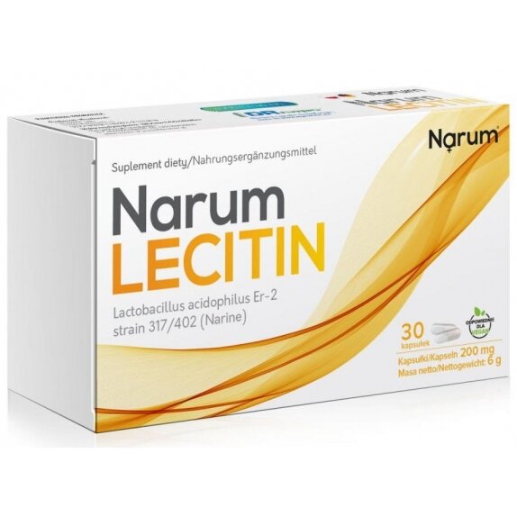 Narum Lecitin 200 mg 30 kapsułek PROMOCJA! cena 59,90zł