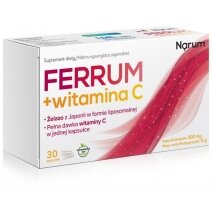 Narum Ferrum + witamina C 300 mg 30 kapsułek