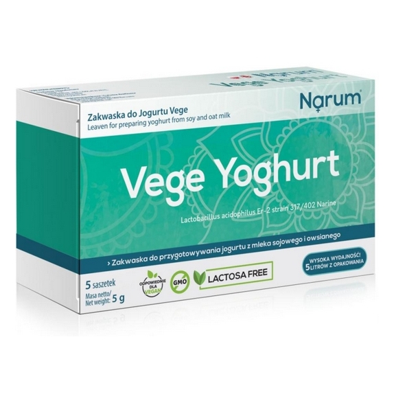 Narum Vege Yoghurt 5 saszetek  cena 11,61$