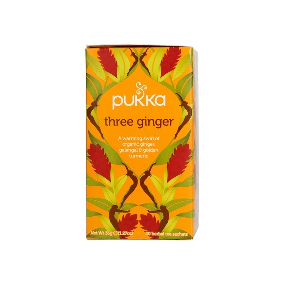 Pukka three ginger 20 saszetek BIO cena €6,09