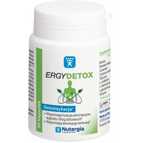 Ergydetox 60 kapsułek Nutergia cena 21,84$