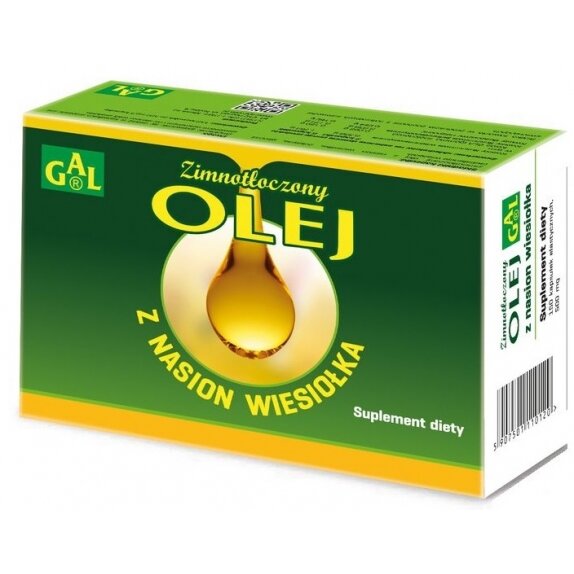 Zimnotłoczony olej z nasion wiesiołka 500 mg 300 kapsułek GAL cena 47,25zł