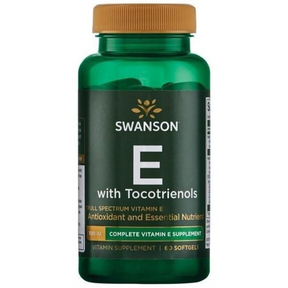 Swanson full spectrum witamina E  z tokotrienolami 60 kapsułek żelowych cena 40,23$