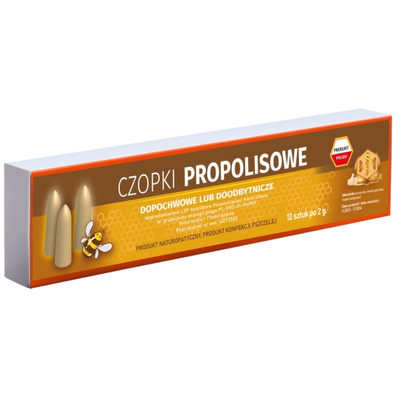 Czopki - globulki propolisowe 12 sztuk cena €12,46