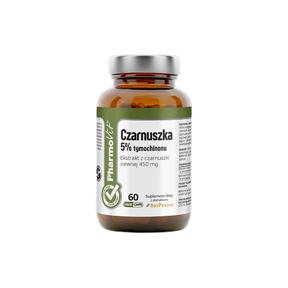 Czarnuszka 5% tymochinonu 60 vege kapsułek Pharmovit cena 33,99zł