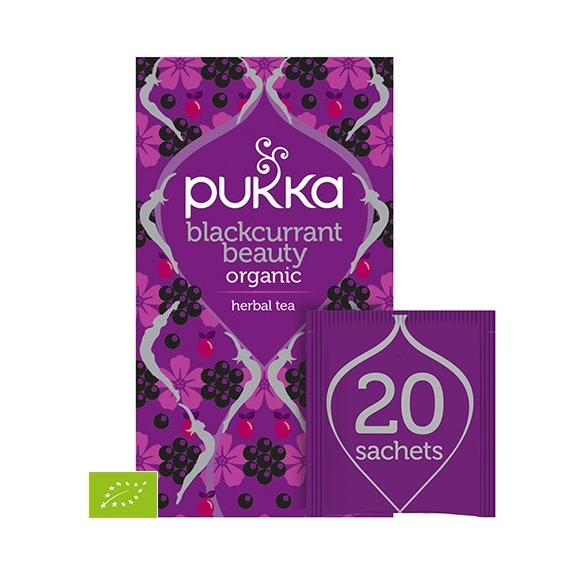 Pukka blackcurrant beauty 20 saszetek BIO cena 22,00zł