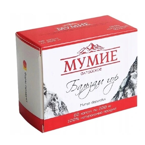 Mumio Ałtajskie 100% Balsam Gór 200mg 60 kapsułek Farm Produkt cena 30,00zł