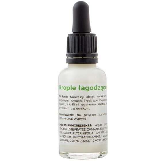 Krople łagodzące trądzik 30 ml India Cosmetics cena 24,99zł