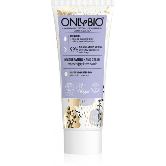 Onlybio Krem do rąk regenerujący bakuchiol + roślinny kwas hialuronowy ECO 75 ml cena 3,51$