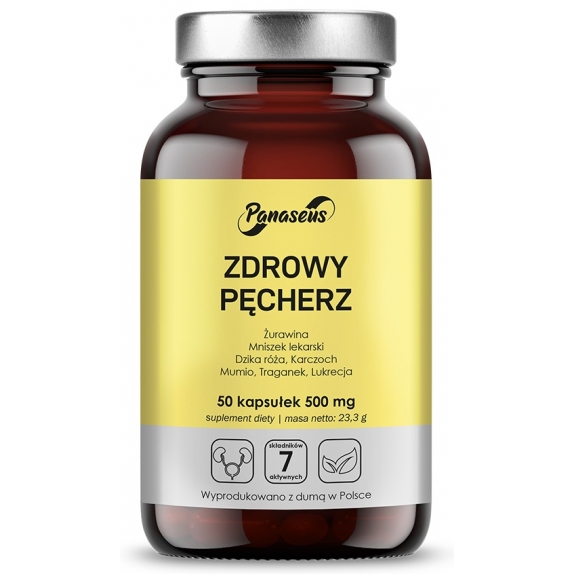 Yango panaseus zdrowy pęcherz 500 mg 50 kapsułek cena 35,90zł