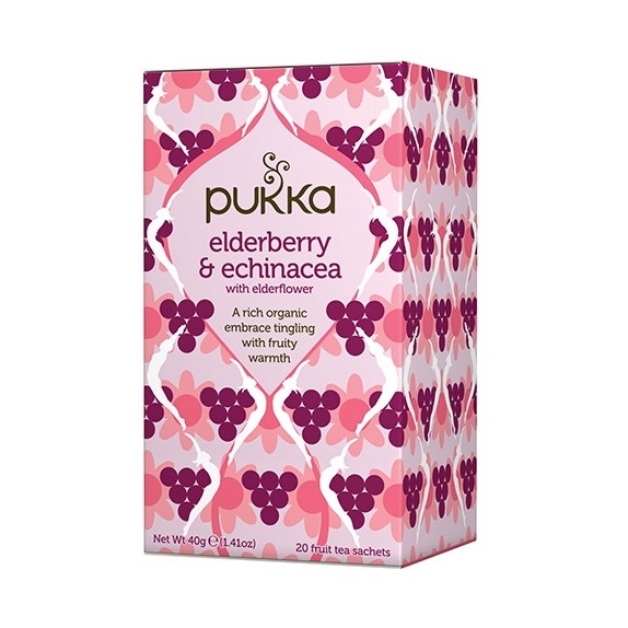 Pukka elderberry & echinacea 20 saszetek  cena 26,90zł