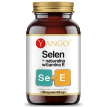 Selen + Naturalna Witamina E 430 mg 90 kapsułek Yango