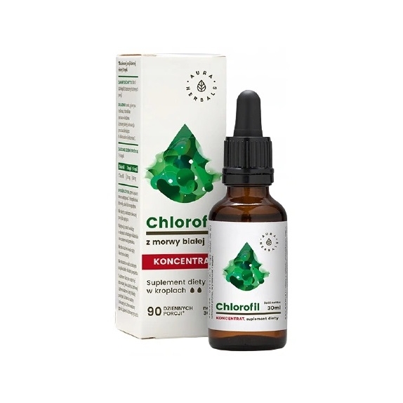 Chlorofil z Morwy Białej Koncentrat 30 ml Aura Herbals cena 38,99zł