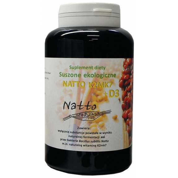 Sfermentowana suszona soja natto + witamina D3 120 tabletek cena 60,90zł